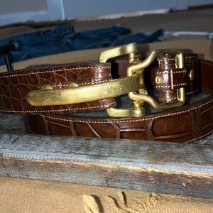 Col.Littleton adjustable alligator belt